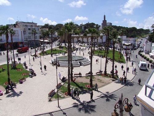 Grand Socco or main city square in Tangier, Morocco Stock Photo